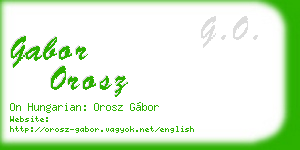 gabor orosz business card
