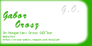 gabor orosz business card